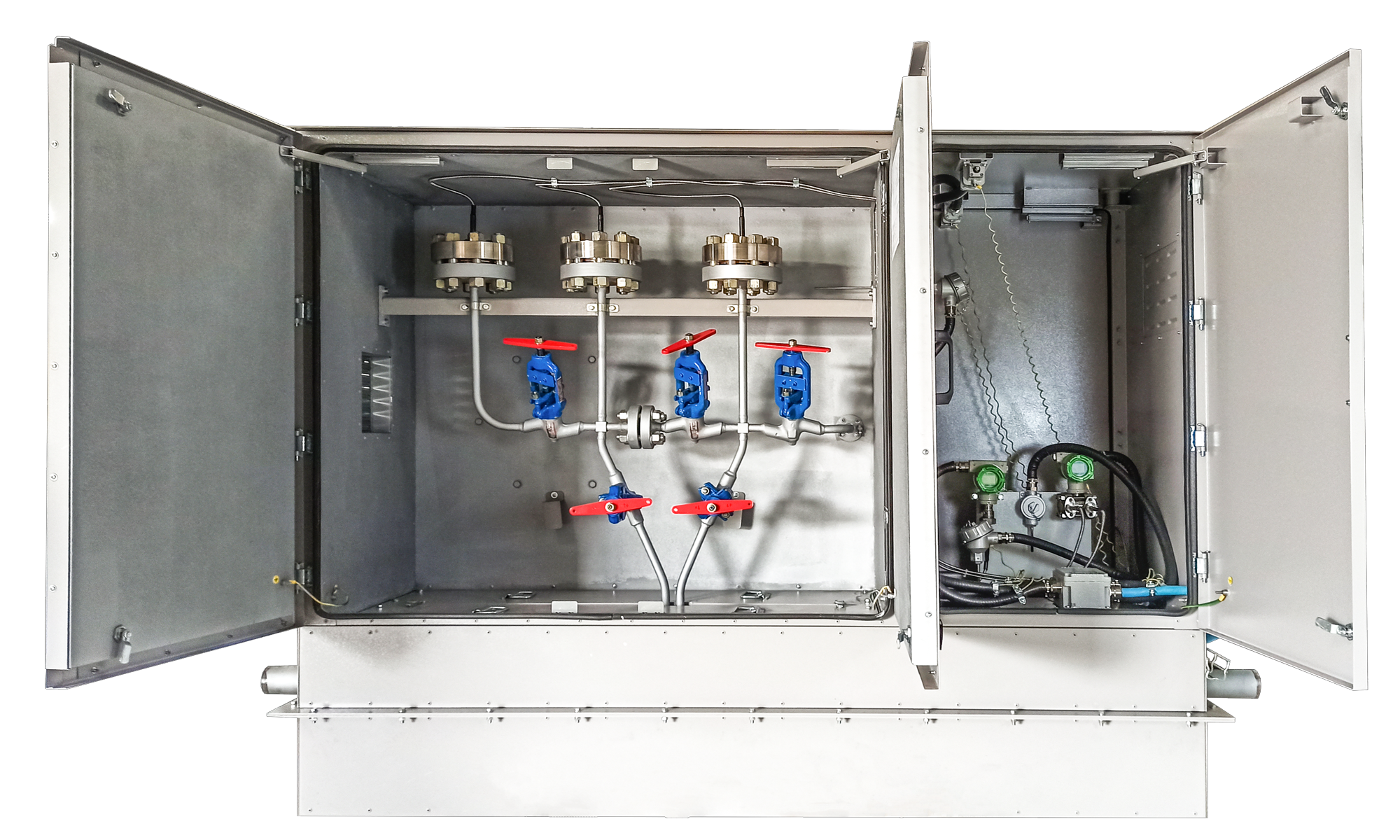 Блочно-шкафные  узлы учета пара ЭМИС-Эско 2210 на базе сужающих устройств