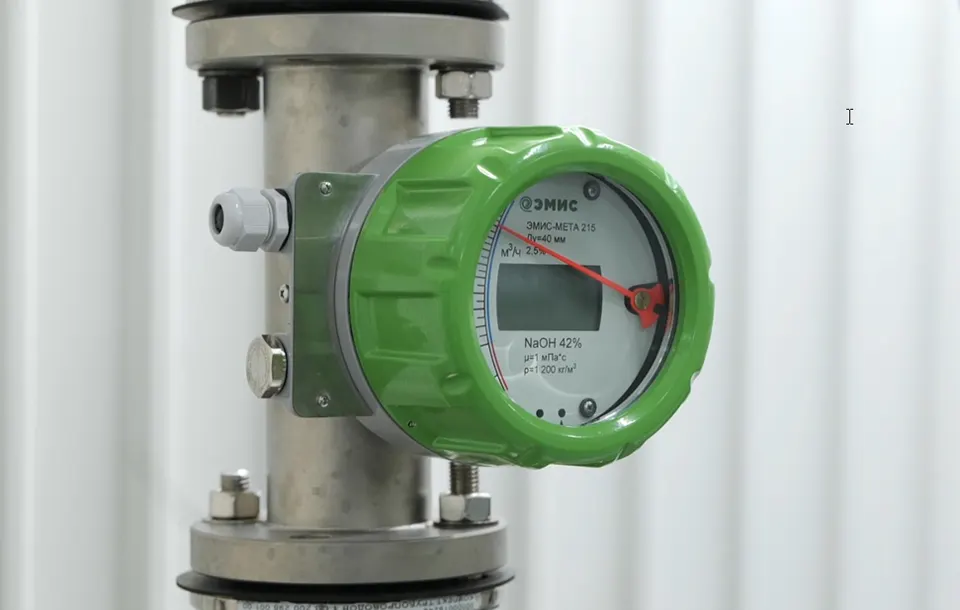 Ротаметр ЭМИС-МЕТА 215 для измерения раствора каустической соды. Ротаметр ЭМИС-МЕТА 215 для измерения раствора каустической соды.